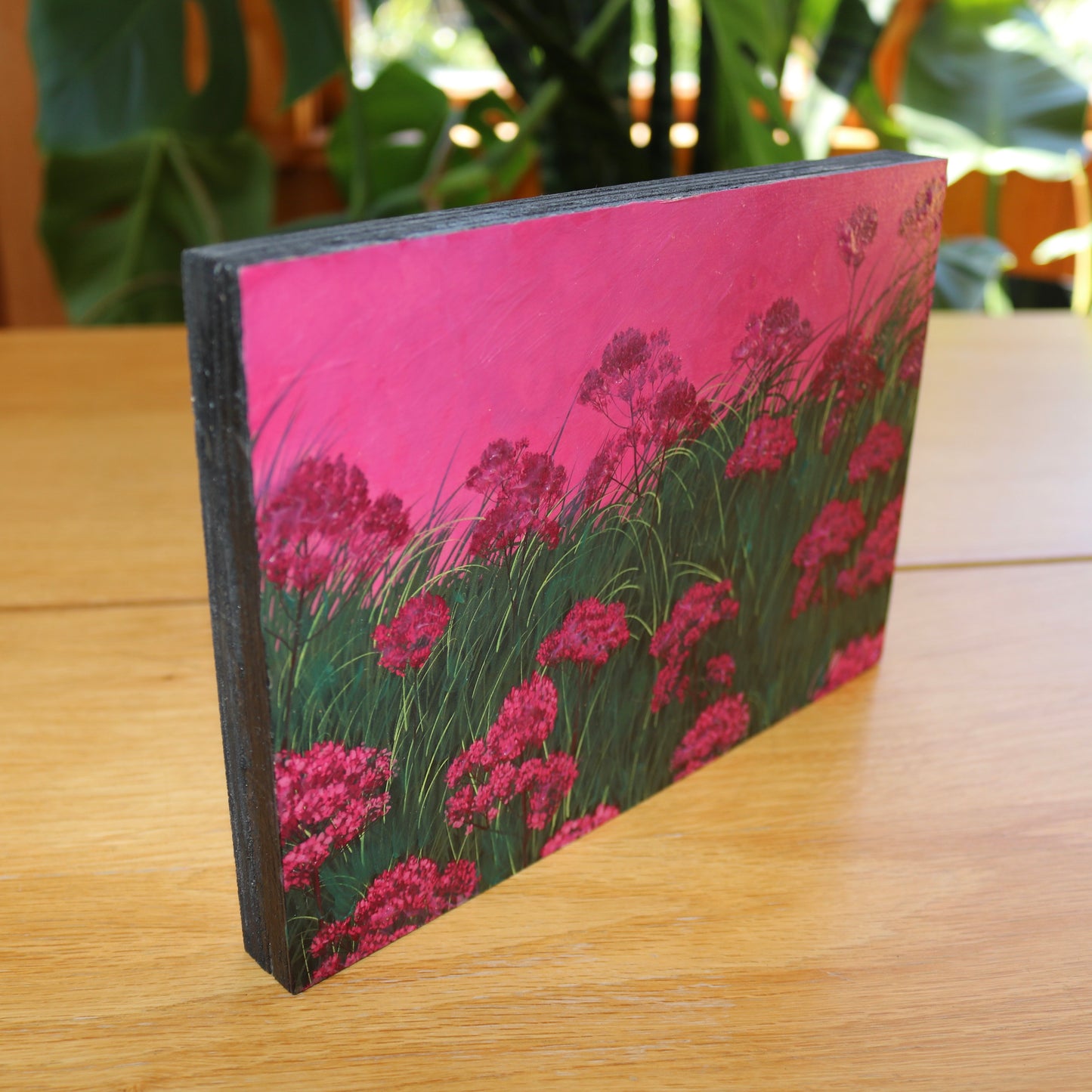 Pink Wild Flowers Mount Block