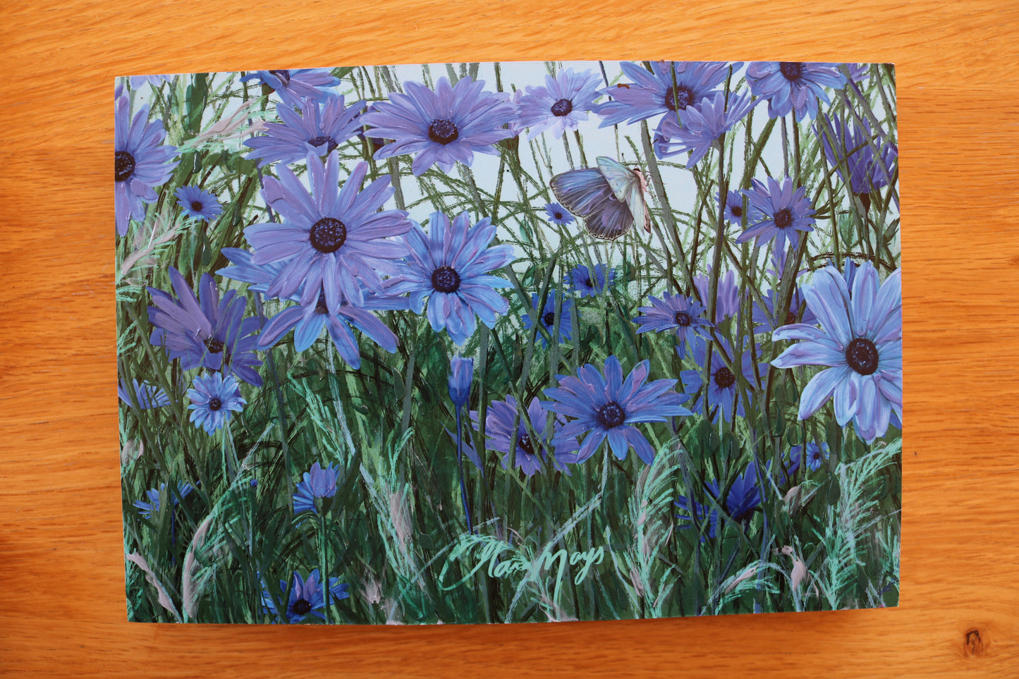 Blue African Daisies Mount Block