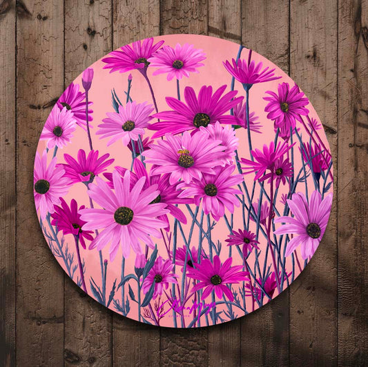 Pink African Daisy - Metal Outdoor art