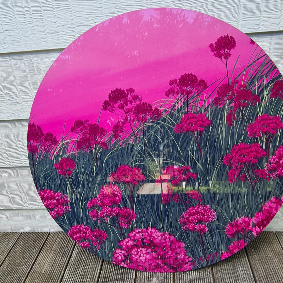 Pink Wild Flowers - Outdoor Art