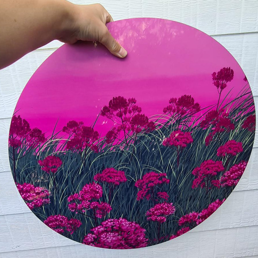 Pink Wild Flowers - Outdoor Art