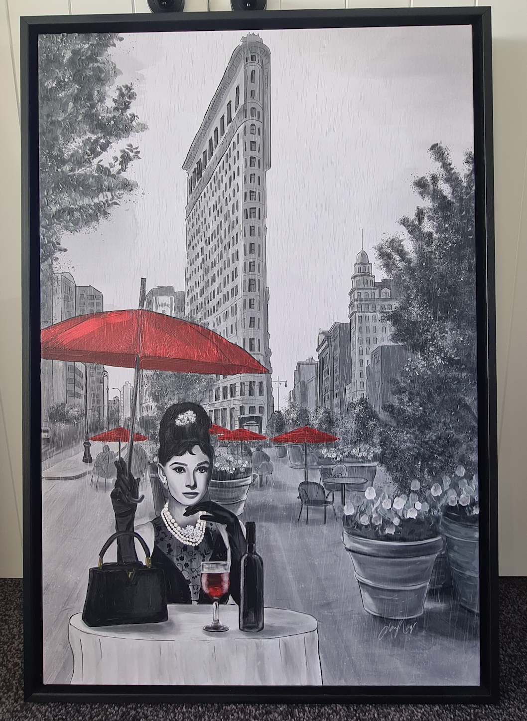 Audrey Hepburn in New York - Canvas