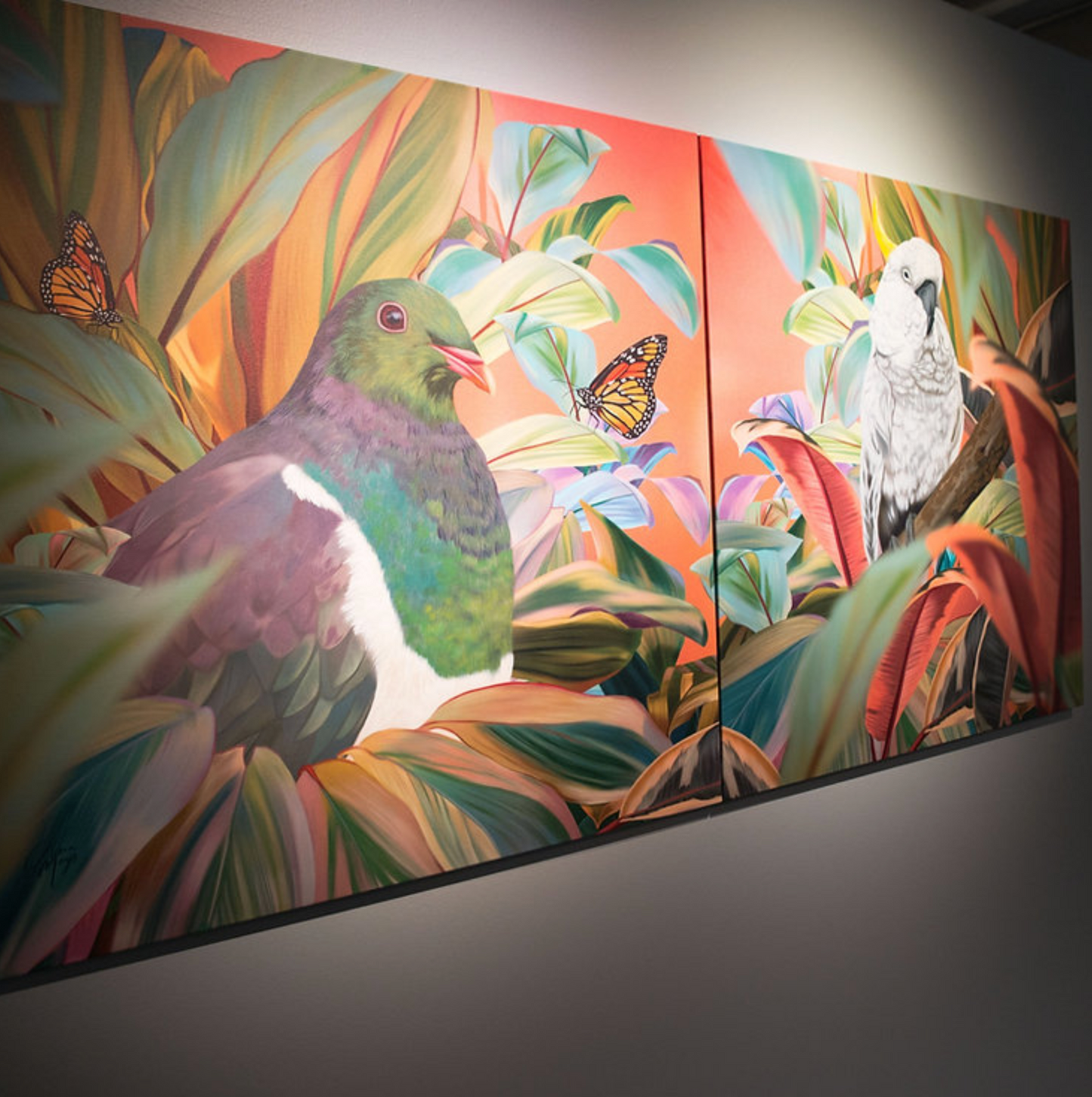 Komai Kereru & Bird of Paradise - Canvas