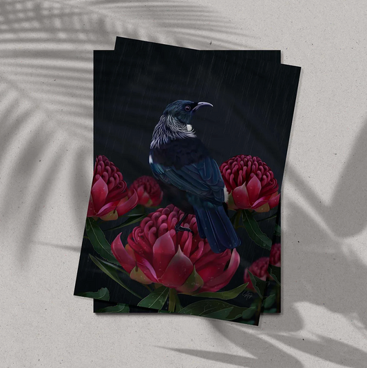 Tui Waratah - Art Print Clearance