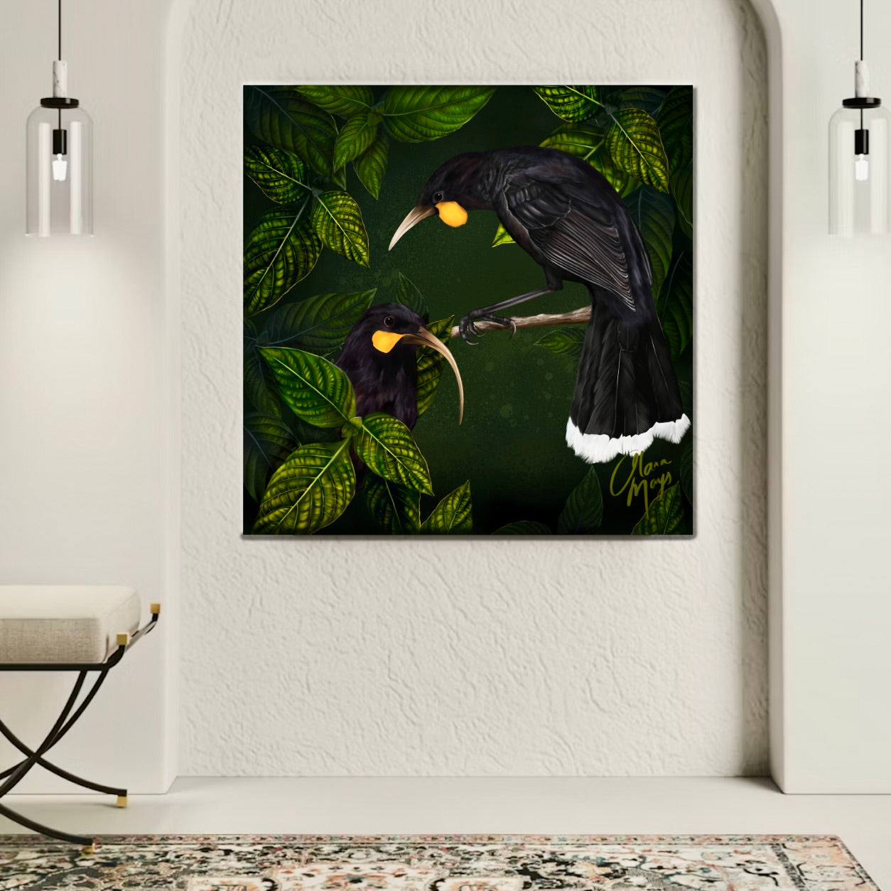 A Scared Bond (Huias) - Canvas