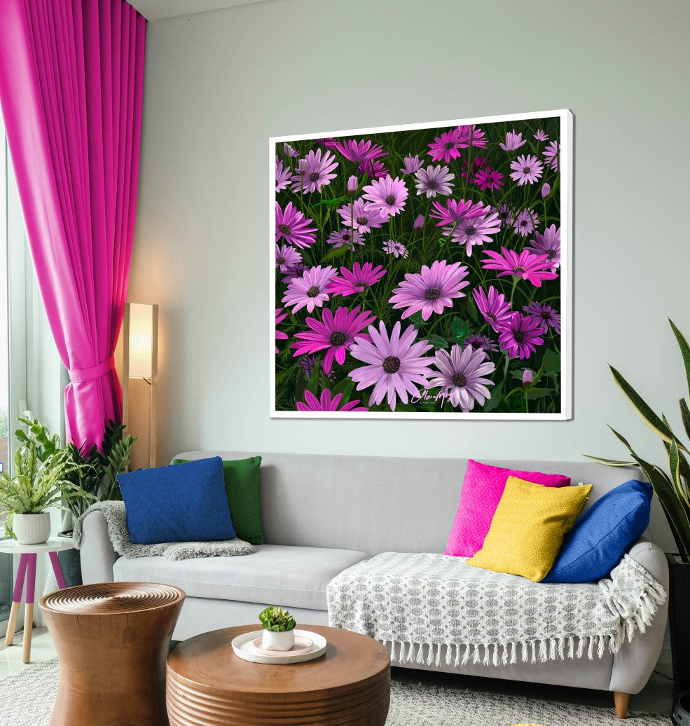 Purple African Daisy Canvas