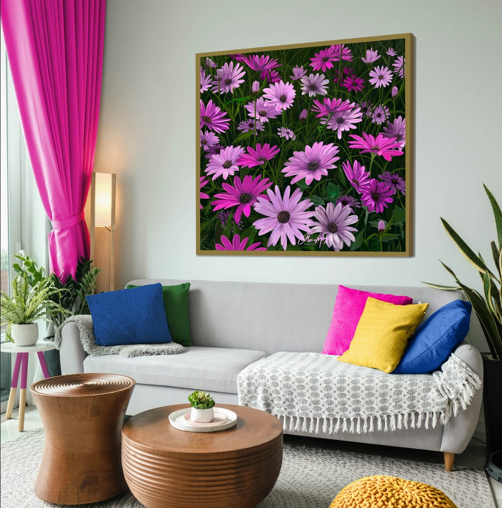 Purple African Daisy Canvas