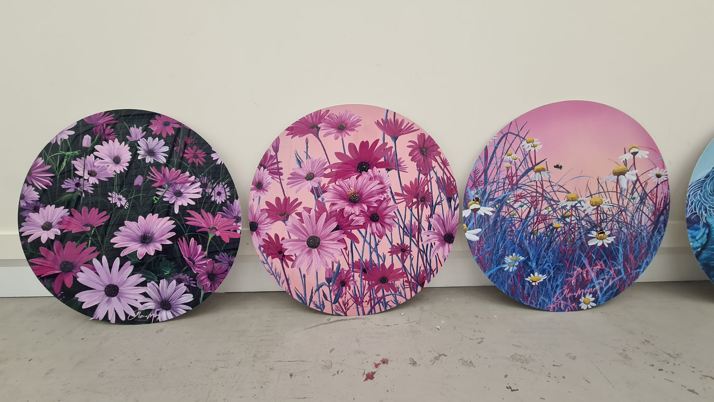 Purple African Daisy - Metal Outdoor Art
