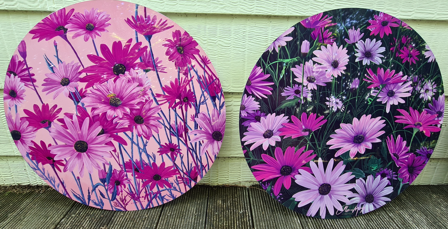 Purple African Daisy - Metal Outdoor Art