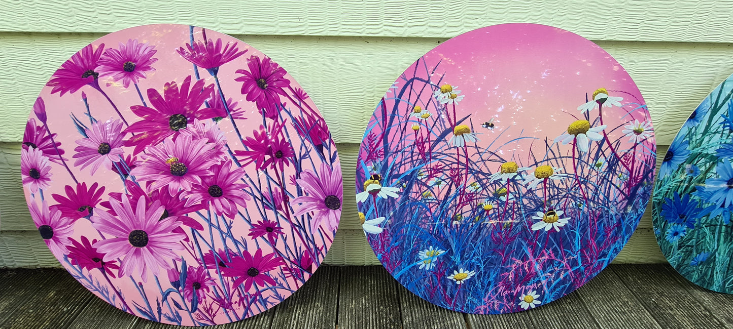 Pink African Daisy - Metal Outdoor art