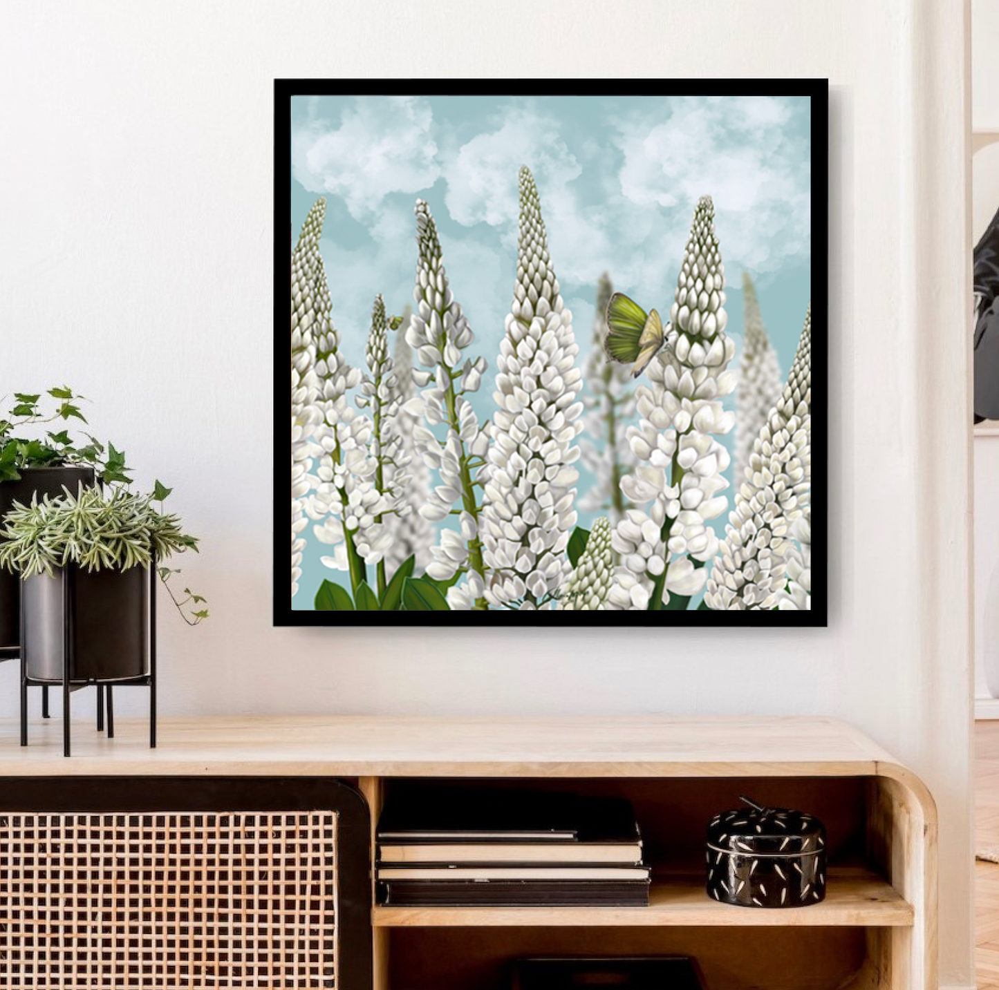 White Lupines - Canvas