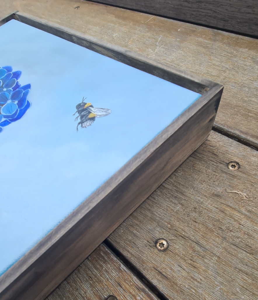 Hydrangea & Bee - ORIGINAL