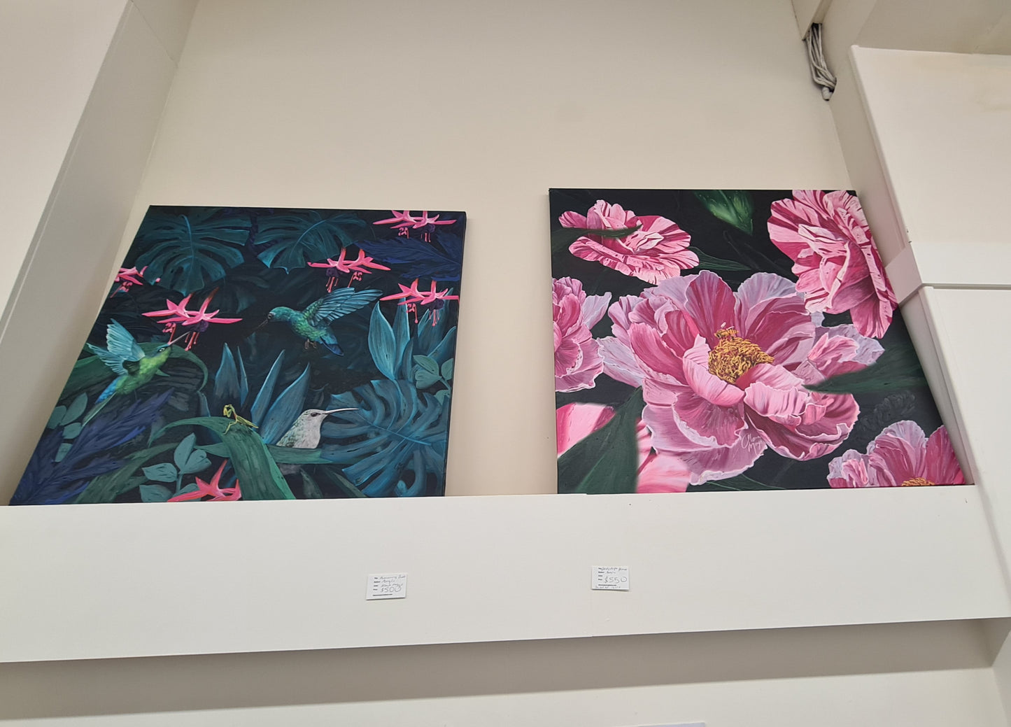 Candy Stripe Peonies - Canvas