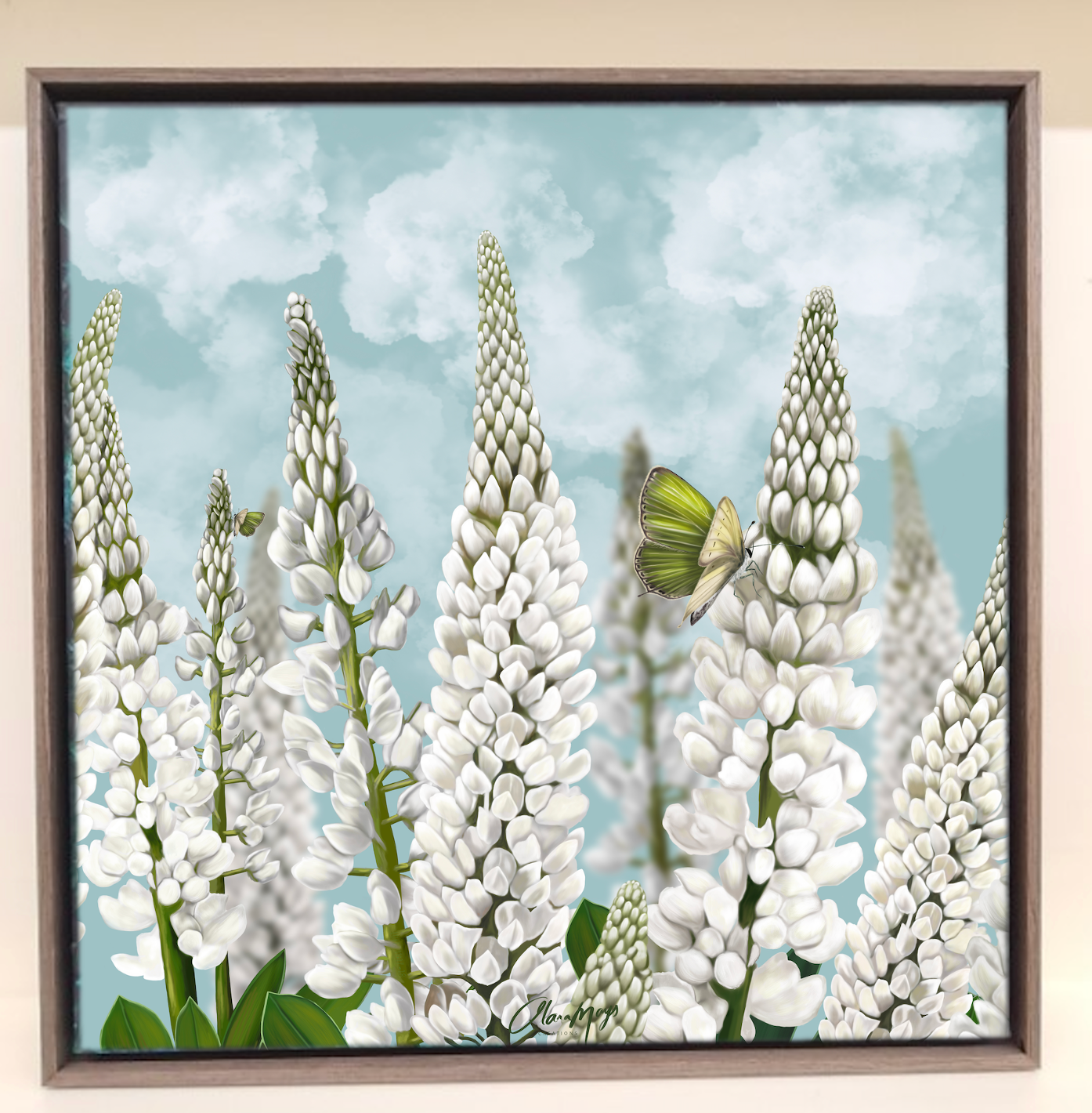 White Lupines - Canvas