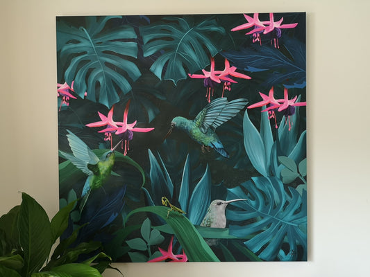 Humming Birds - Canvas