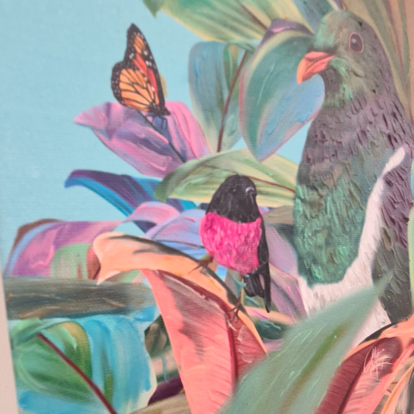 Kereru, Tomtit & Robin - Canvas