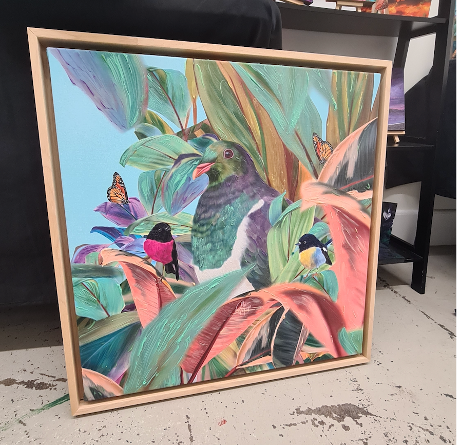 Kereru, Tomtit & Robin - Canvas