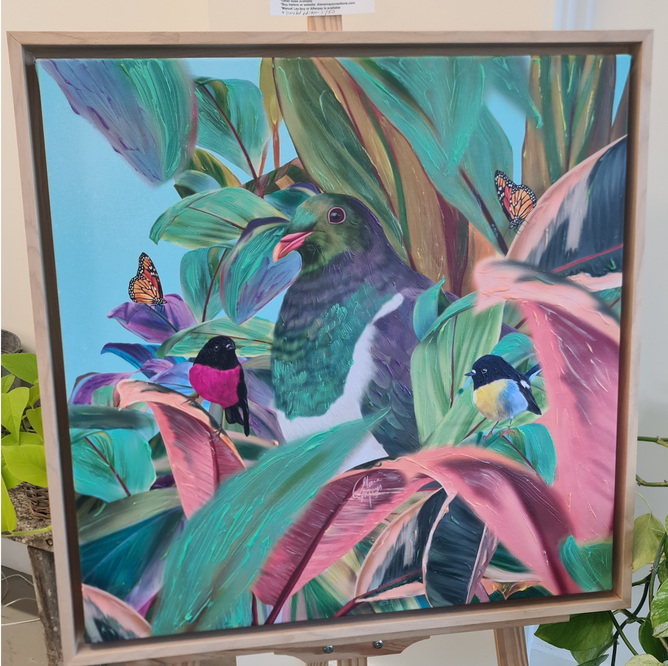 Kereru, Tomtit & Robin - Canvas