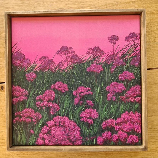 Pink Wild Flowers - Canvas