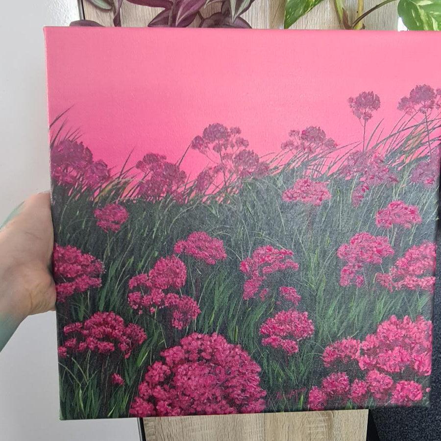 Pink Wild Flowers - Canvas