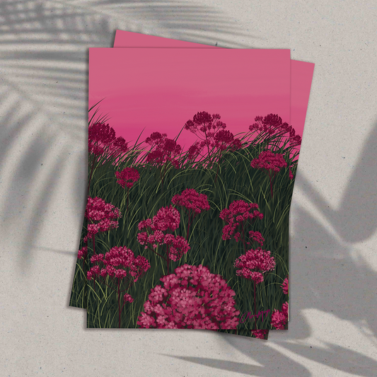 Pink Wild Flowers - Art Print