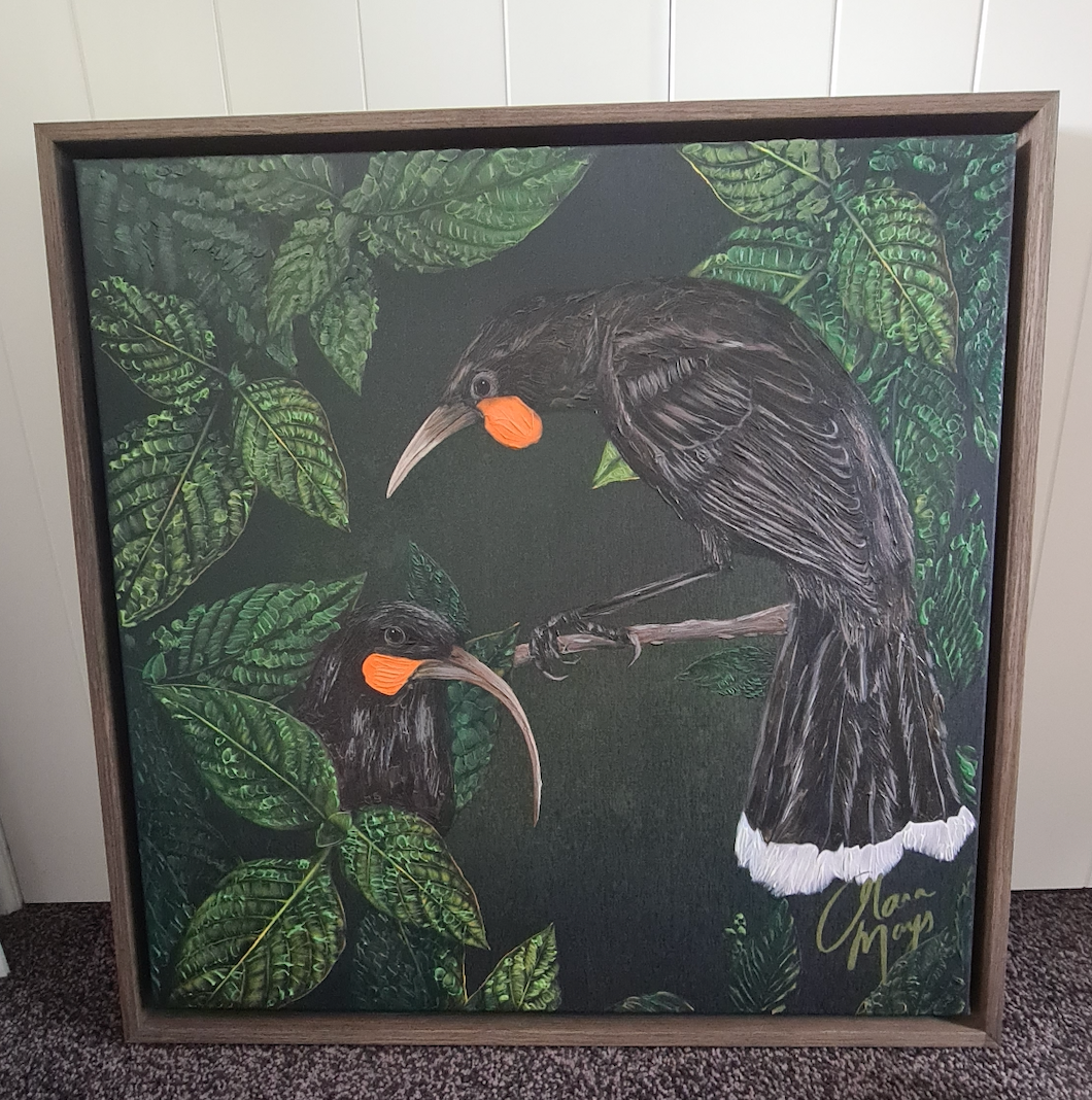 A Scared Bond (Huias) - Canvas
