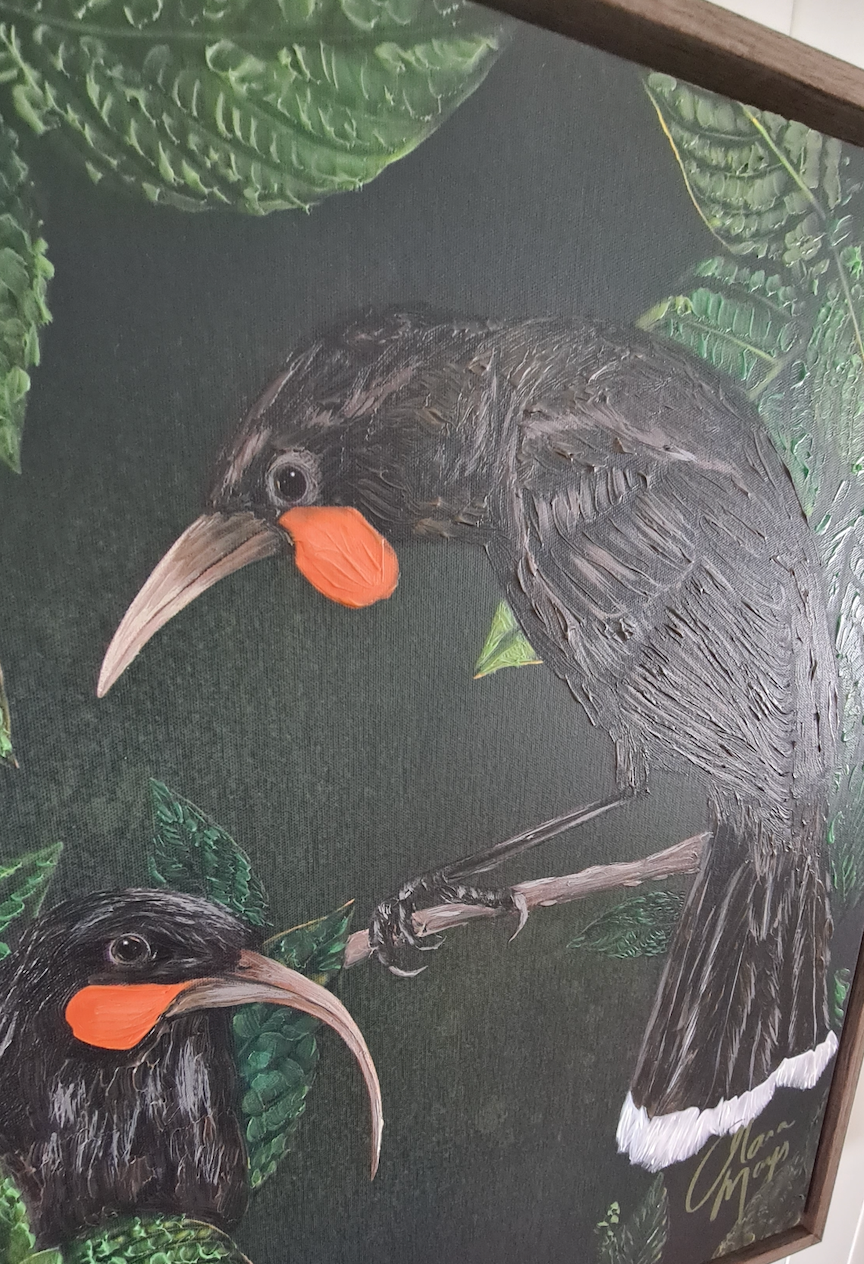 A Scared Bond (Huias) - Canvas