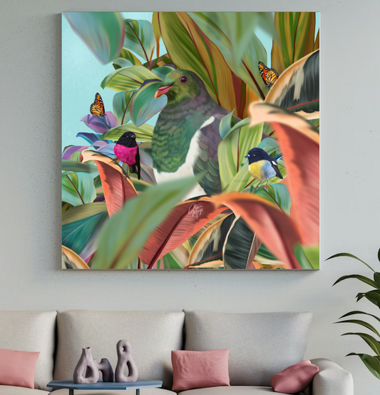 Kereru, Tomtit & Robin - Canvas