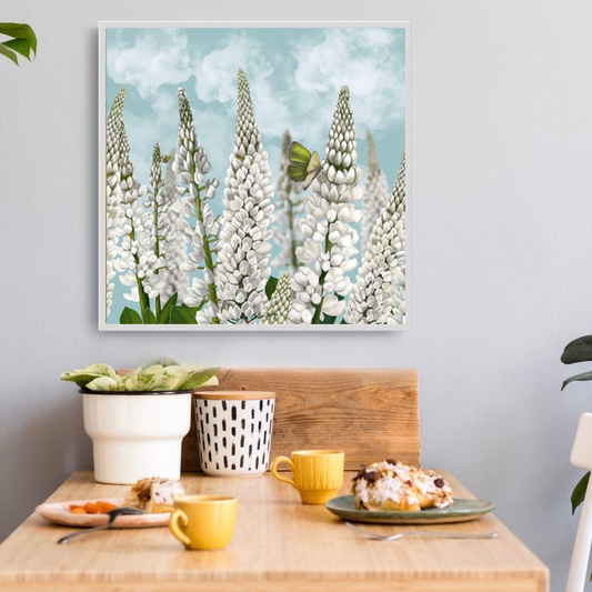 White Lupines - Canvas